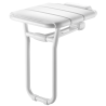 Sièges de douche relevable ALU avec pied rentrant articulé Delabie