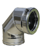 Coude 90 degrés conduit double paroi isolé Edilinox - Diamètre 150 mm