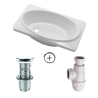 Pack baignoire bébé 800/450 mm + bonde + siphon