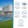 Pack Pompe à chaleur Piscine Poolex Silverline FI 70 + By pass universel +Testeur / Lecteur de pH et température