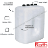 Kit cuve fioul 500 L x 2 + Kit aspiration ROTH + Jauge + Kit jumelage