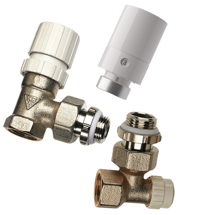 Kit robinet thermostatique + coude de retour 1/2 équerre RBM
