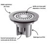 Siphon de sol pour sol souple ou vinyle Ø 114 Delabie