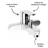 Mitigeur bain douche mural Olyos IDEAL STANDARD