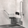 Barre de maintien coudée 135° 3 Points 400 x 400 mm Inox Delabie