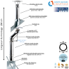 Kit conduit double paroi isolé avec dévoiement sortie toiture Ediliso25 Edilinox