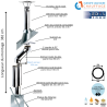Kit conduit double paroi isolé avec dévoiement sortie toiture Ediliso25 Edilinox