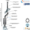 Kit conduit double paroi isolé avec dévoiement sortie toiture Ediliso25 Edilinox