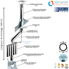 Kit conduit double paroi isolé avec dévoiement sortie toiture Ediliso25 Edilinox