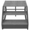 Escalier 3 marches pour spa aluminium marches bois gris foncé Poolex