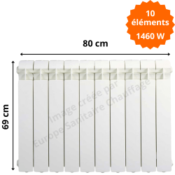 Radiateur aluminium horizontal VOX 600 Deville H.69 cm Radiateur aluminium horizontal VOX 600 Deville H.69 cm
