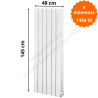 Radiateur Aluminium H.145 cm Oscar 1400 Deville