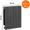Radiateur aluminium H.57 cm horizontal ADR 500 couleur graphite
