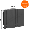 Radiateur aluminium H.57 cm horizontal ADR 500 couleur graphite