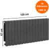 Radiateur aluminium H.57 cm horizontal ADR 500 couleur graphite