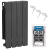 Radiateur aluminium H.57 cm horizontal ADR 500 couleur graphite