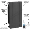 Radiateur aluminium H.57 cm horizontal ADR 500 couleur graphite