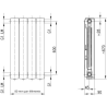 Radiateur aluminium H.57 cm horizontal ADR 500 couleur graphite