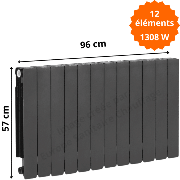 Radiateur aluminium H.57 x 96 cm ADR 500 1308 W