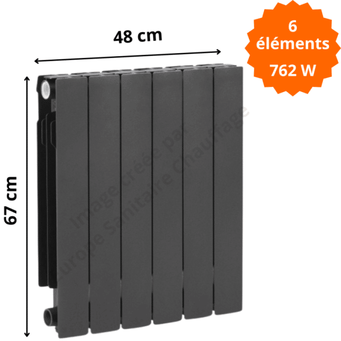 Radiateur aluminium H.67 x 48 cm ADR 600 762 W