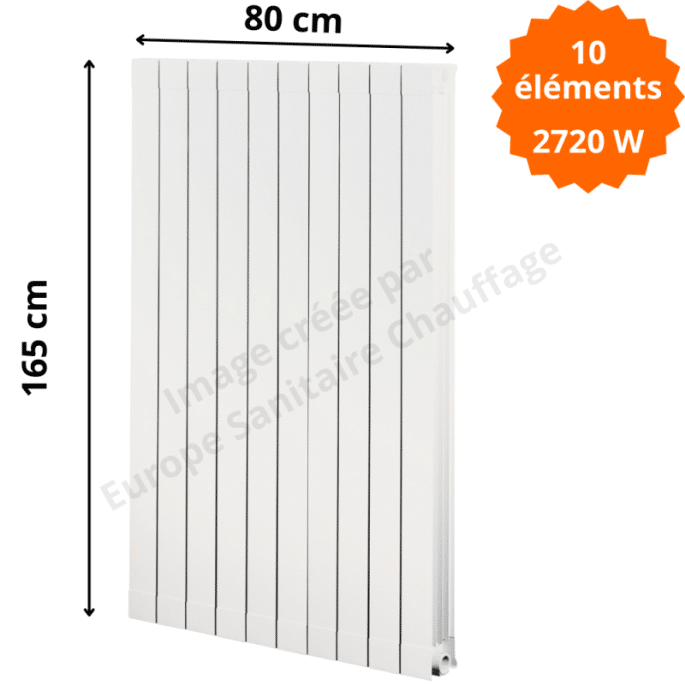 Radiateur aluminium H.165 x 80 cm Oscar 1600 Deville 2720 W