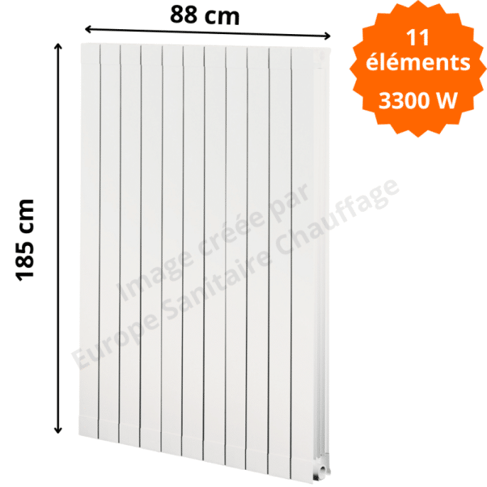 Radiateur aluminium H.185 x 88 cm Oscar 1800 Deville 3300 W