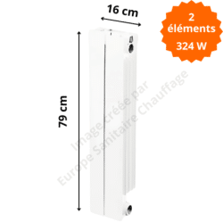 Radiateur aluminium vertical H.79 x 16 cm VIP 700 Deville 324 W