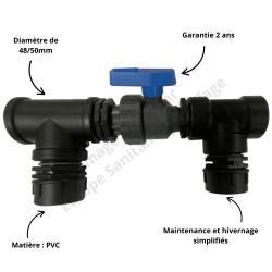 Kit by-pass Spawer 50 mm POOLEX