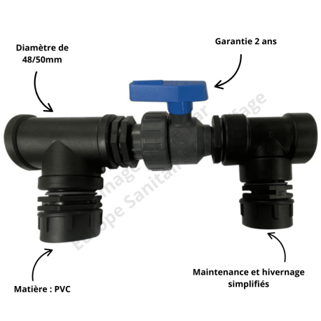 Kit by-pass Spawer 50 mm POOLEX