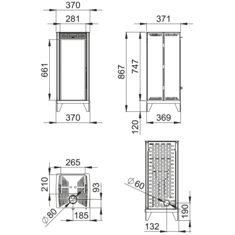 Poêle à granulés pellets Free-Vision 6 kW Bronpi (sans électricité)