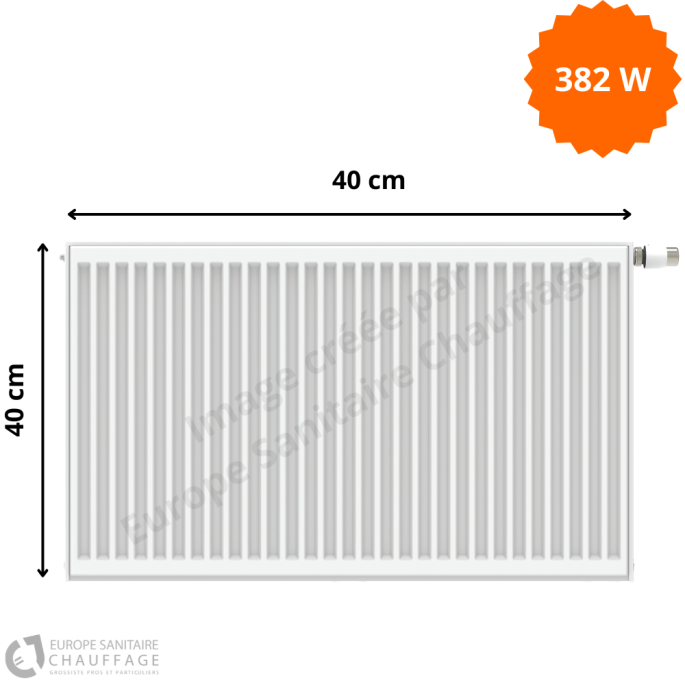 Radiateur acier chauffage central H.400 mm T21 NOVELLO 8 Stelrad