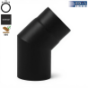 Coude 45° émaillé noir mat Edilinox
