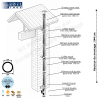 Kit conduit double paroi isolé vertical extérieur Ediliso25 Edilinox