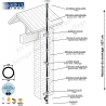 Kit conduit double paroi isolé vertical extérieur Ediliso25 Edilinox
