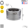 Elément droit 10 cm ref ED 100-... ZI Therminox ZI Poujoulat