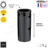 Elément droit réglable de 35 à 45 cm sans joint ref ER 35-45... ZIHT Therminox ZI Poujoulat