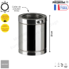 Elément droit 25 cm ED250-...TI Therminox Poujoulat TI