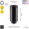 Raccord simple paroi/double paroi Elément droit de finition Therminox ZI Poujoulat