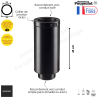 Raccord simple paroi/double paroi Elément droit de finition Therminox ZI Poujoulat