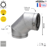 Coude 90° ref EC 90-... ZI Therminox ZI Poujoulat