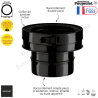 Raccord simple paroi/double paroi vers buse ou emaillé Therminox ZI Poujoulat