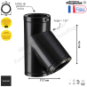 Té isolé 135° T135-...TI Therminox Poujoulat TI
