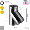 Té isolé 135° T135-...TI Therminox Poujoulat TI