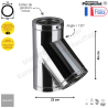 Té isolé 135° T135-...TI Therminox Poujoulat TI