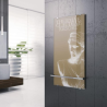 Radiateur sèche-serviettes vertical design en verre SOLE avec clavier caché Novellini