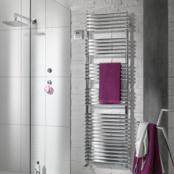 Radiateur sèche-serviettes chauffage central CALA + Air Chromé Acova - Hauteur 1198 ou 1718 mm