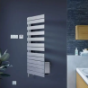 Radiateur sèche-serviettes chauffage central Régate Twist + Air Acova - Pivot à gauche