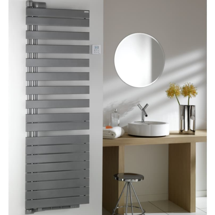 Radiateur sèche-serviettes chauffage central Régate Twist + Air Acova - Pivot à gauche
