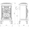Poêle à bois en fonte 8 kW P9 ECO KAWMET