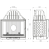 Insert à bois en fonte 17.5 kW W8 ECO KAWMET